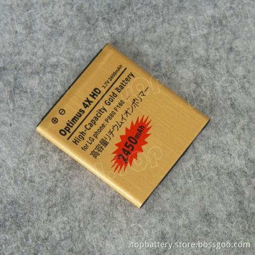 2450mAh Gold Business Battery For For LG Optimus 4X HD P880 Mobile Phone , BL-53Q